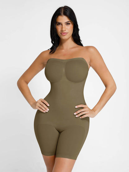 Willluxe Seamless Strapless Bodysuit with Removable Straps