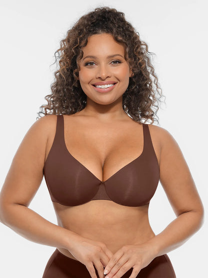 Willluxe Unpadded Underwired Deep V-Neck Side Support Bra Bundle