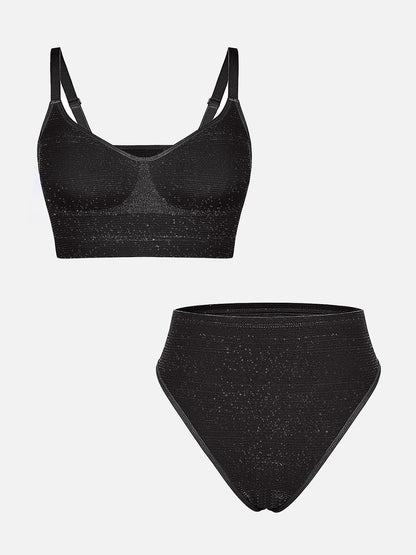 Willluxe 1 Invisible Lift Wireless Comfort Bra + 1 Shimmer Low-Rise Thong
