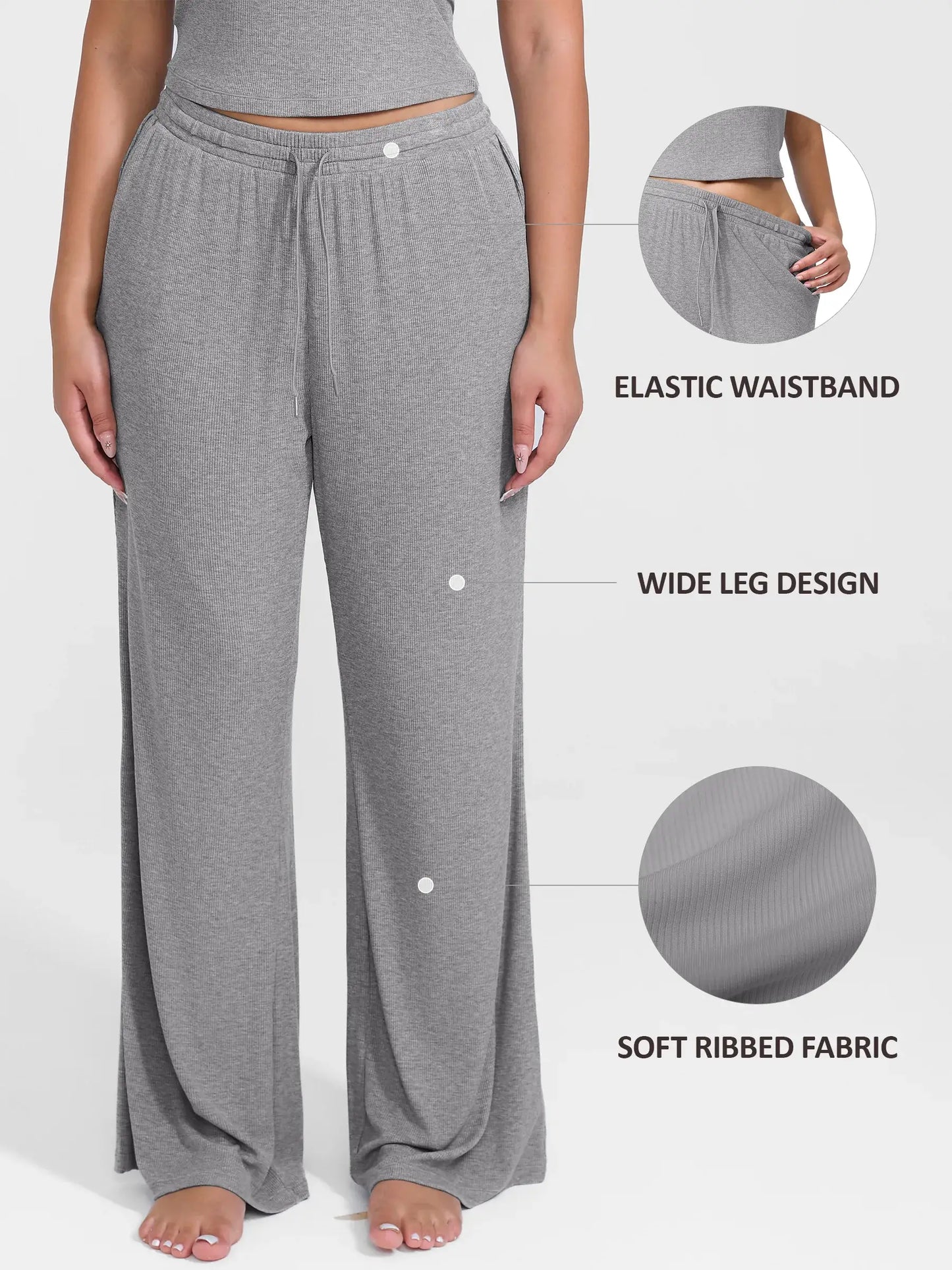 Willluxe Breathable Ribbed Lounge Pants