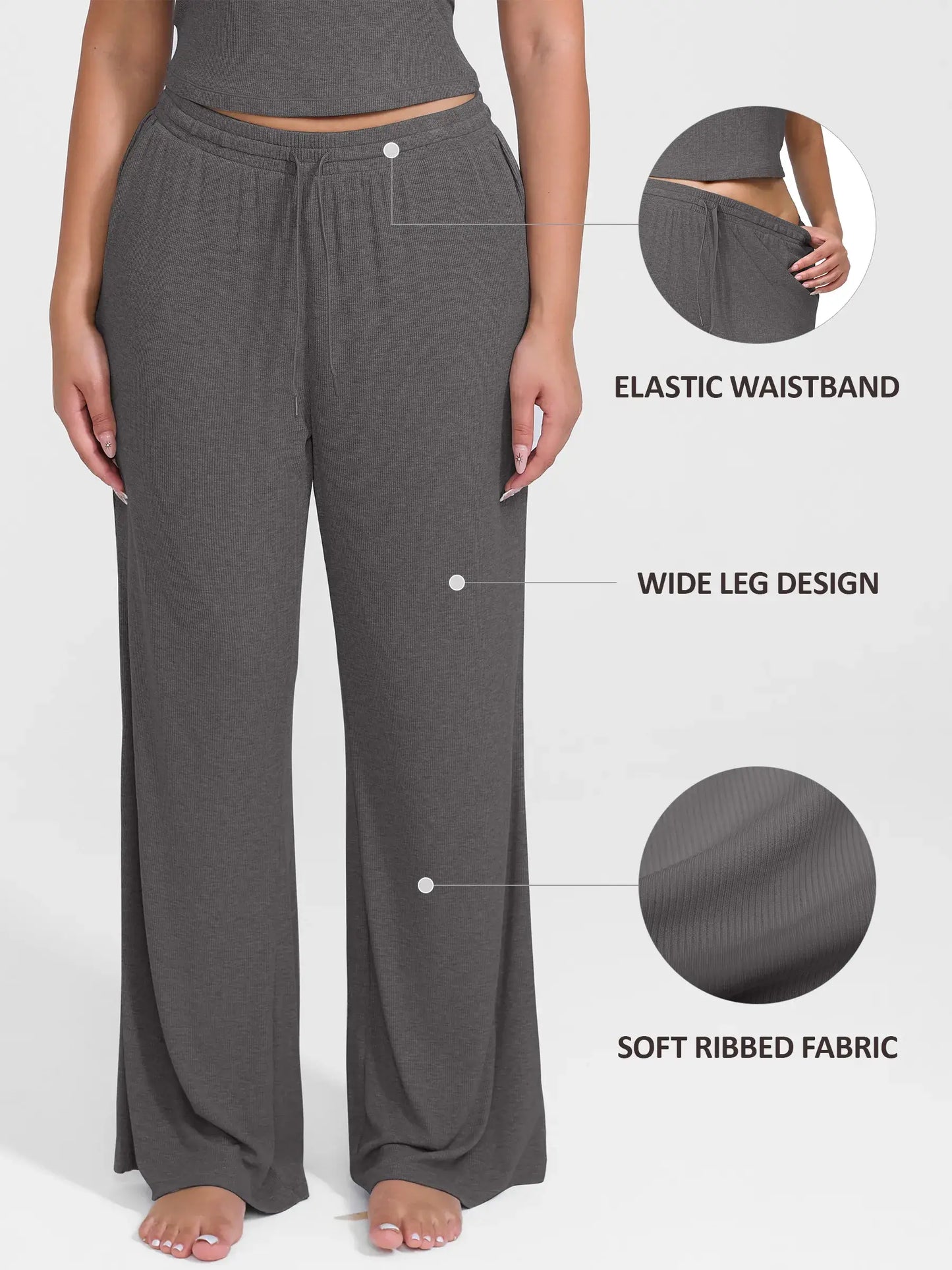 Willluxe Breathable Ribbed Lounge Pants