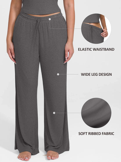 Willluxe Breathable Ribbed Lounge Pants