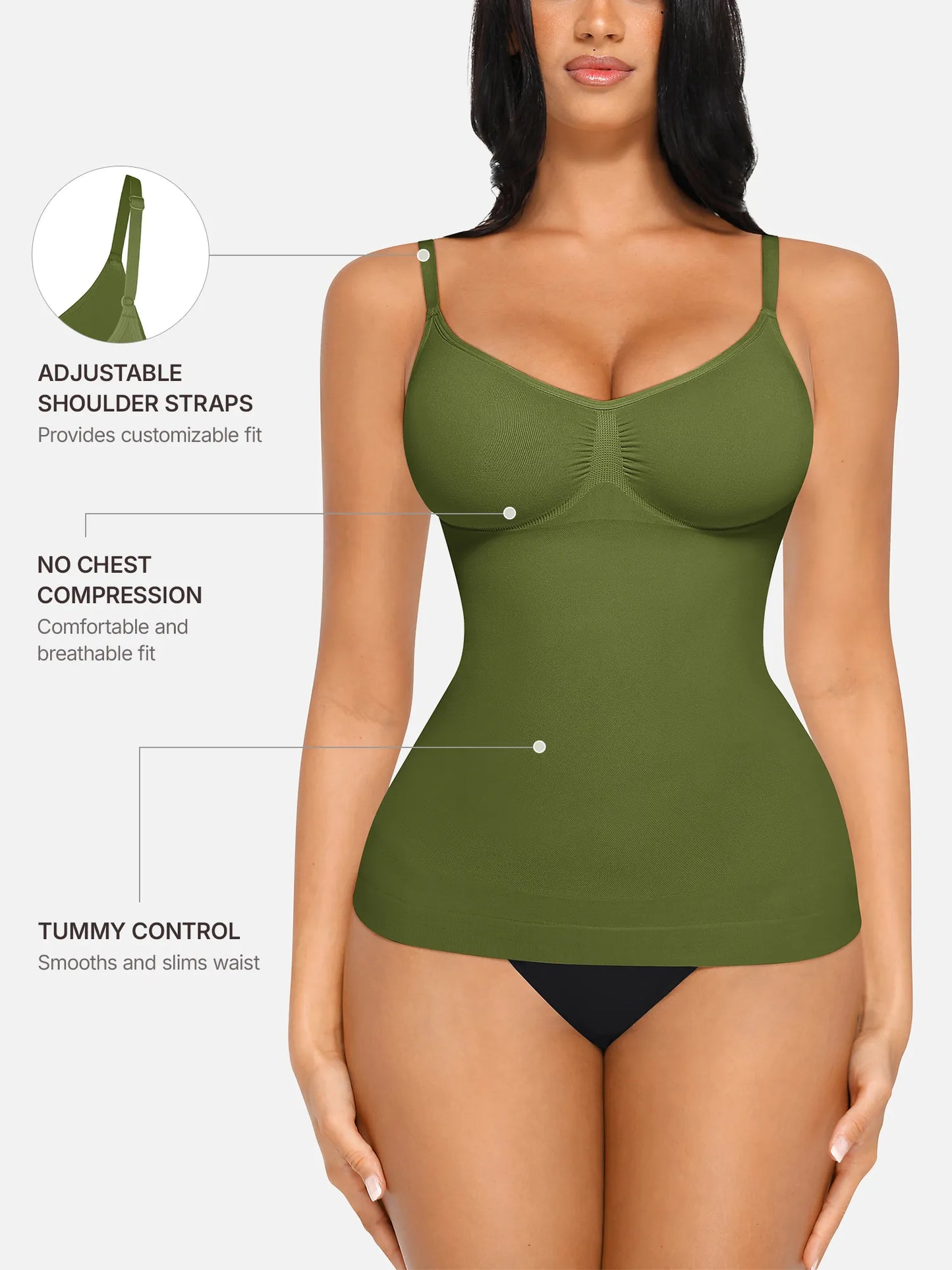 Willluxe Bust Support Waist and Abdomen Control Shape Tank Top Vest [BOGO]