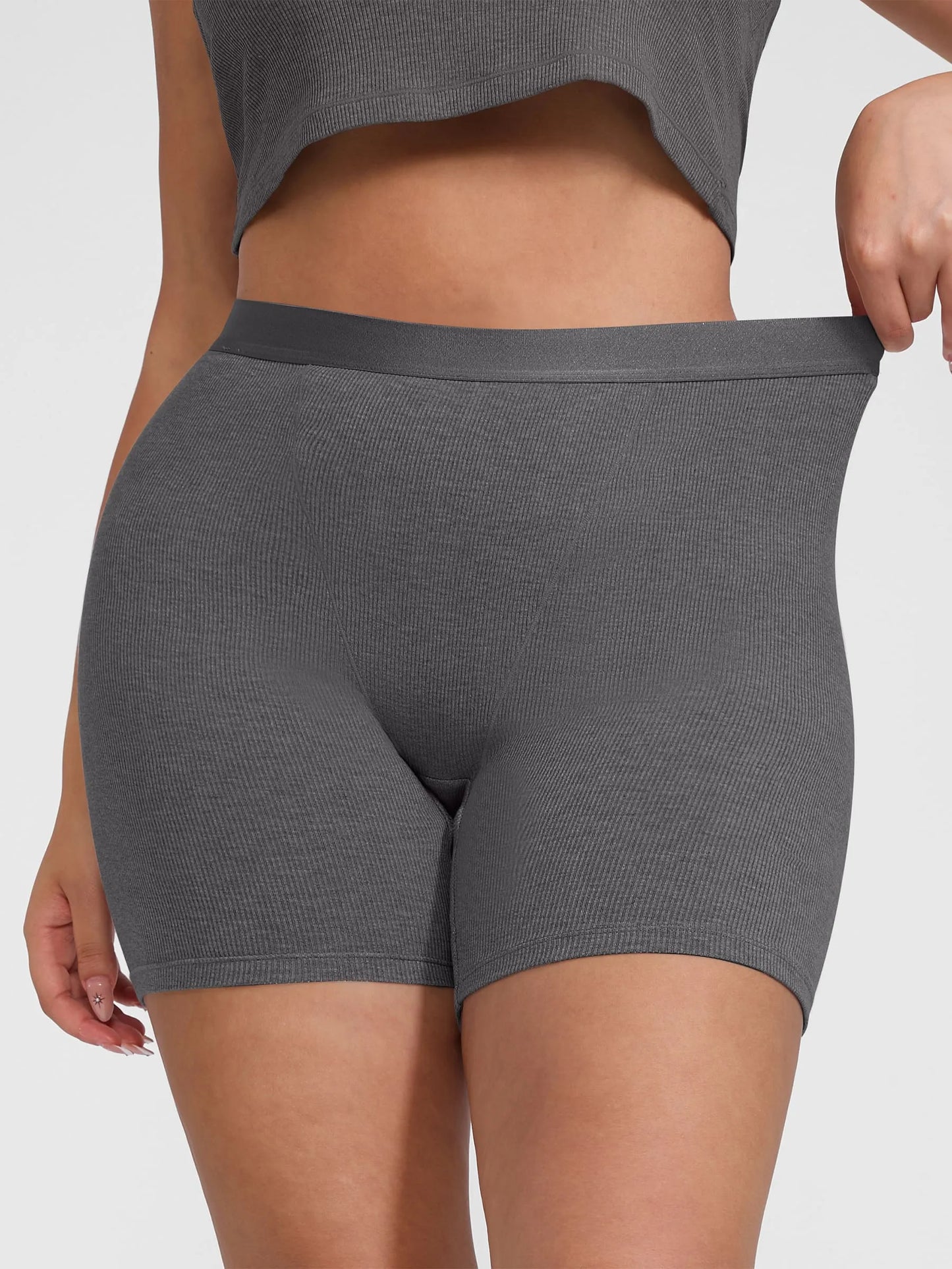 Willluxe Comfortable Stretchy Mid-Waist Boxer Shorts