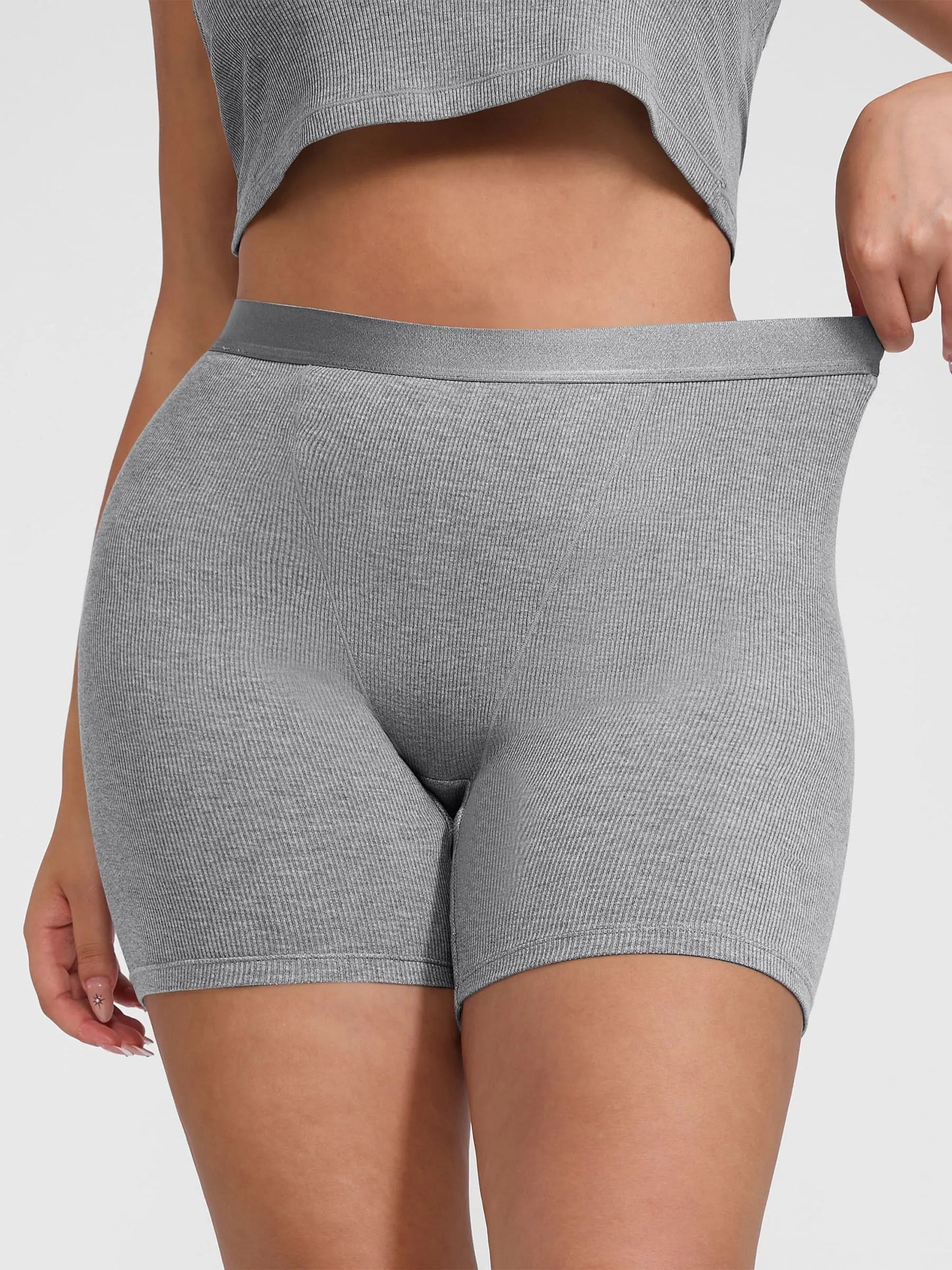 Willluxe Comfortable Stretchy Mid-Waist Boxer Shorts