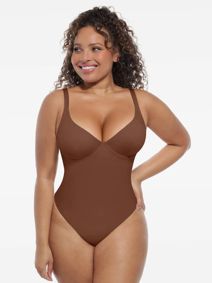 Willluxe Deep V-Neck Shapewear Bodysuit