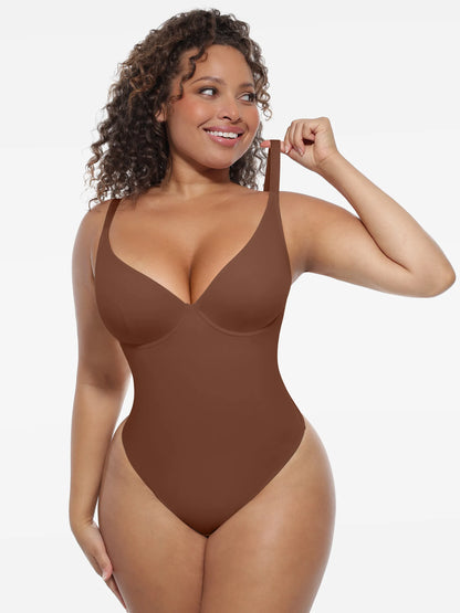 Willluxe Deep V-Neck Shapewear Bodysuit