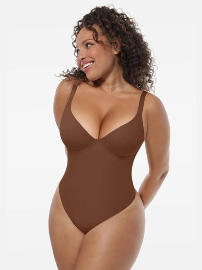 Willluxe Deep V-Neck Shapewear Bodysuit