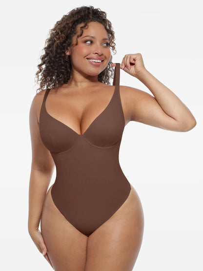 Willluxe Deep V-Neck Shapewear Bodysuit