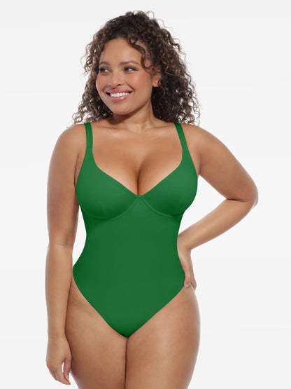 Willluxe Deep V-Neck Shapewear Bodysuit