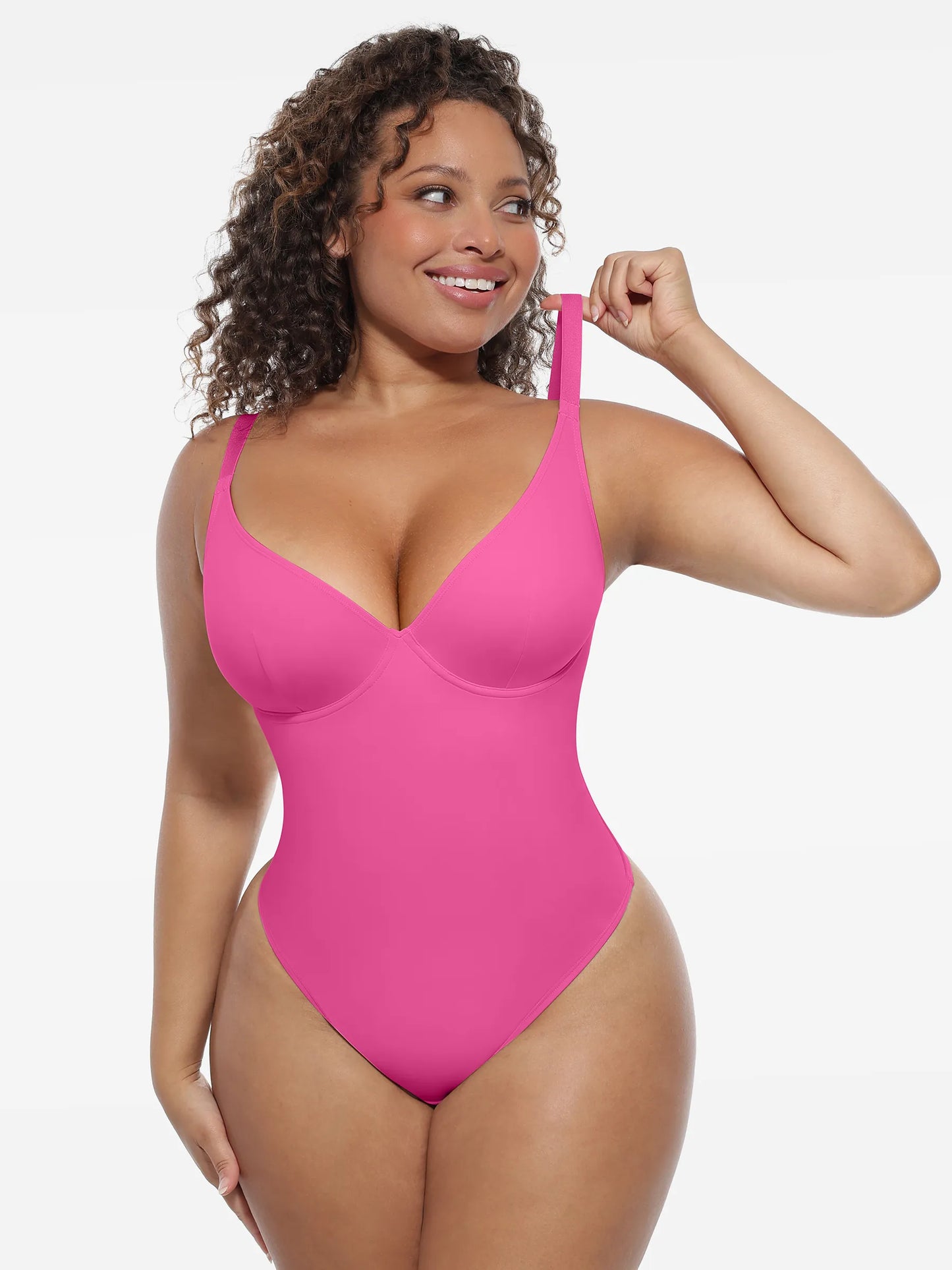 Willluxe Deep V-Neck Shapewear Bodysuit