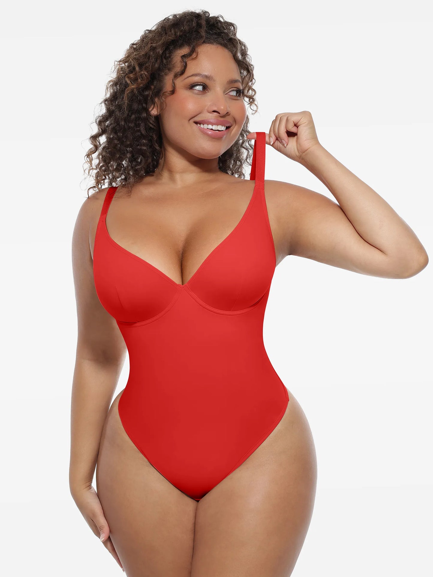 Willluxe Deep V-Neck Shapewear Bodysuit