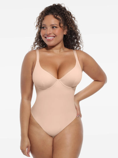 Willluxe Deep V-Neck Shapewear Bodysuit