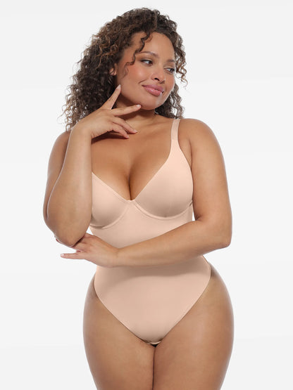 Willluxe Deep V-Neck Shapewear Bodysuit