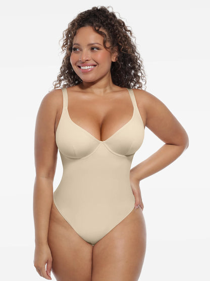 Willluxe Deep V-Neck Shapewear Bodysuit