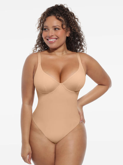 Willluxe Deep V-Neck Shapewear Bodysuit
