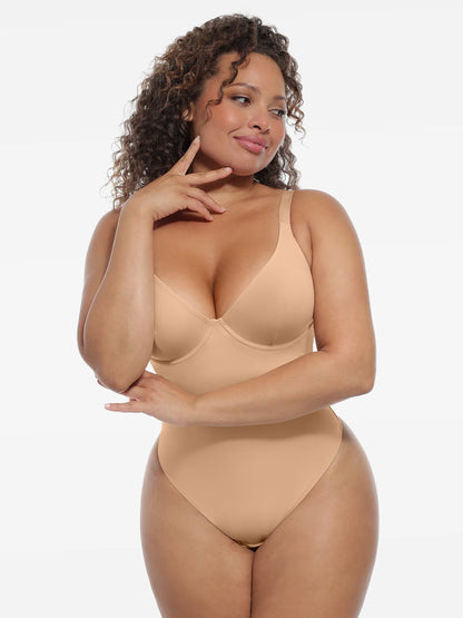 Willluxe Deep V-Neck Shapewear Bodysuit