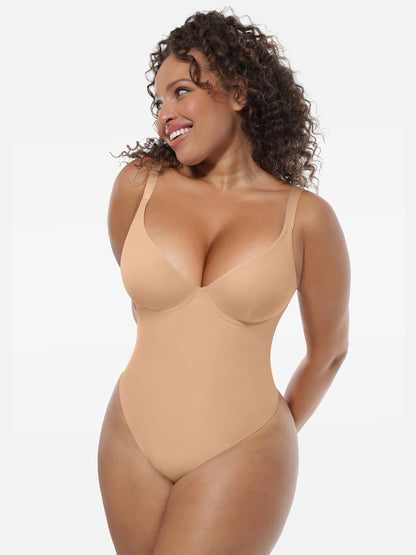 Willluxe Deep V-Neck Shapewear Bodysuit