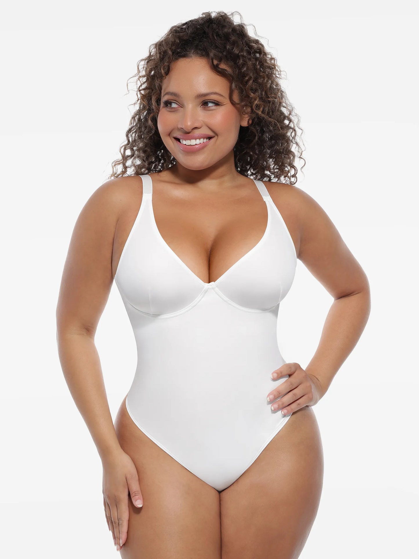 Willluxe Deep V-Neck Shapewear Bodysuit