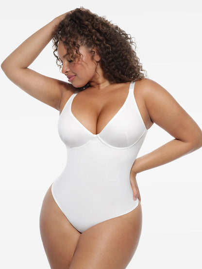 Willluxe Deep V-Neck Shapewear Bodysuit