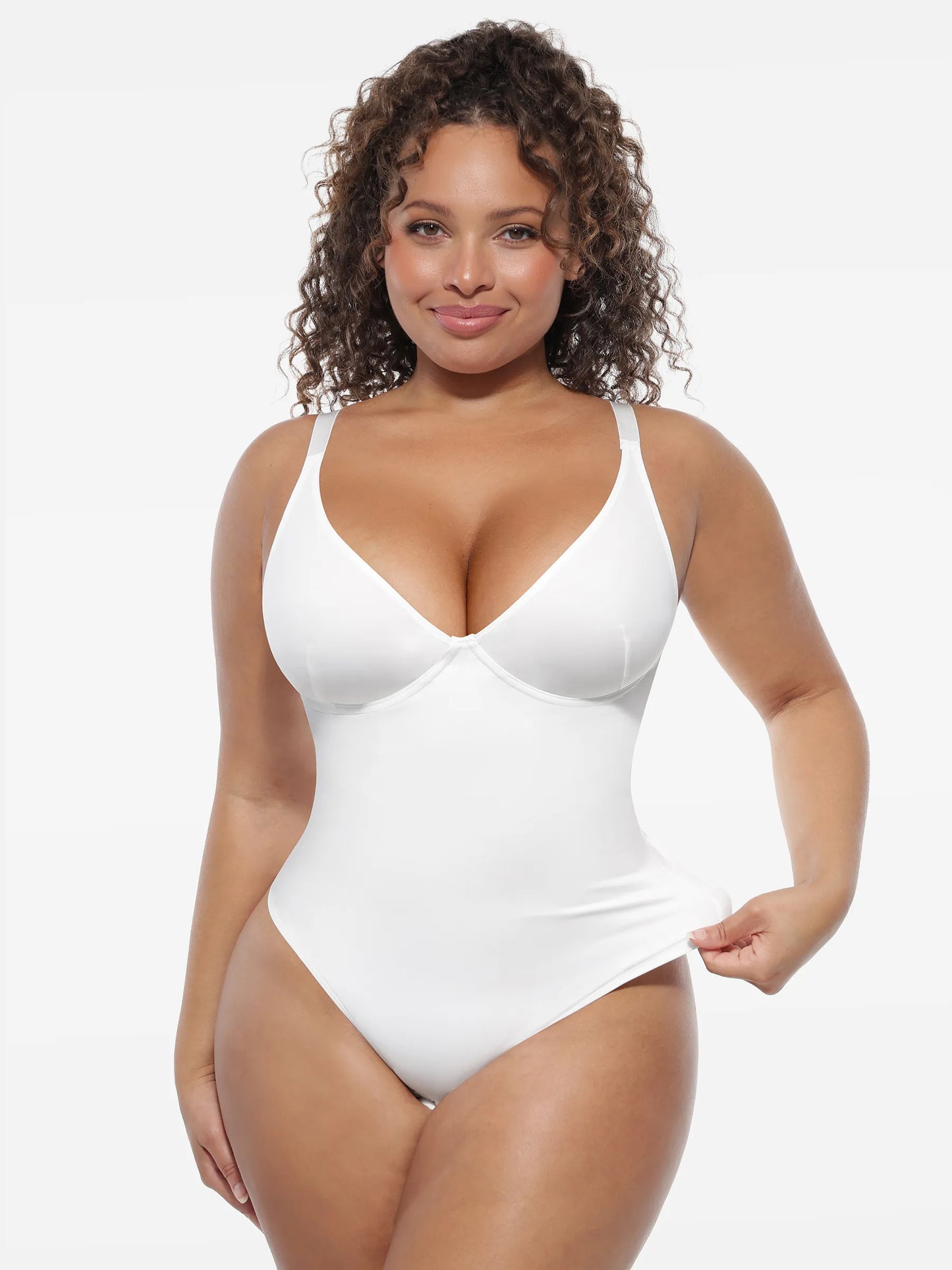 Willluxe Deep V-Neck Shapewear Bodysuit