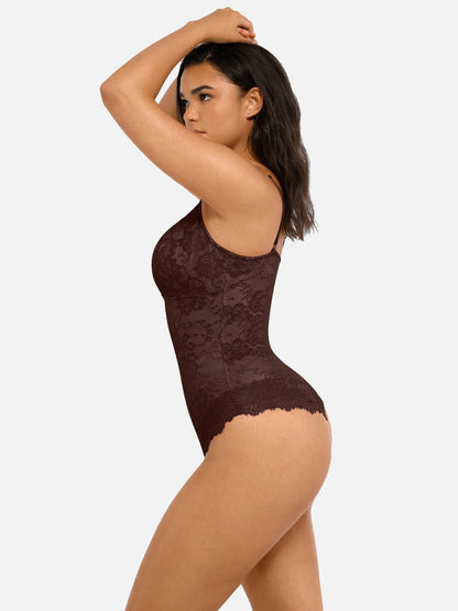 Willluxe 2-Pack Lace V Neck Full Bodysuit Bundle