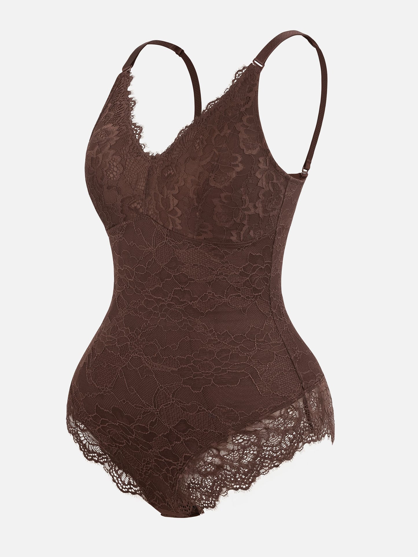 Willluxe Lace V Neck Full Bodysuit