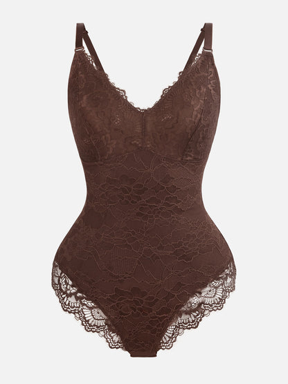 Willluxe Lace V Neck Full Bodysuit Underwear [BOGO]