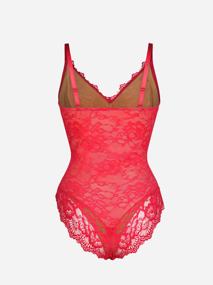 Willluxe Lace V Neck Full Bodysuit Underwear [BOGO]