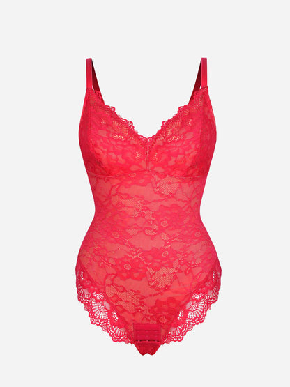 Willluxe Lace V Neck Full Bodysuit Underwear [BOGO]