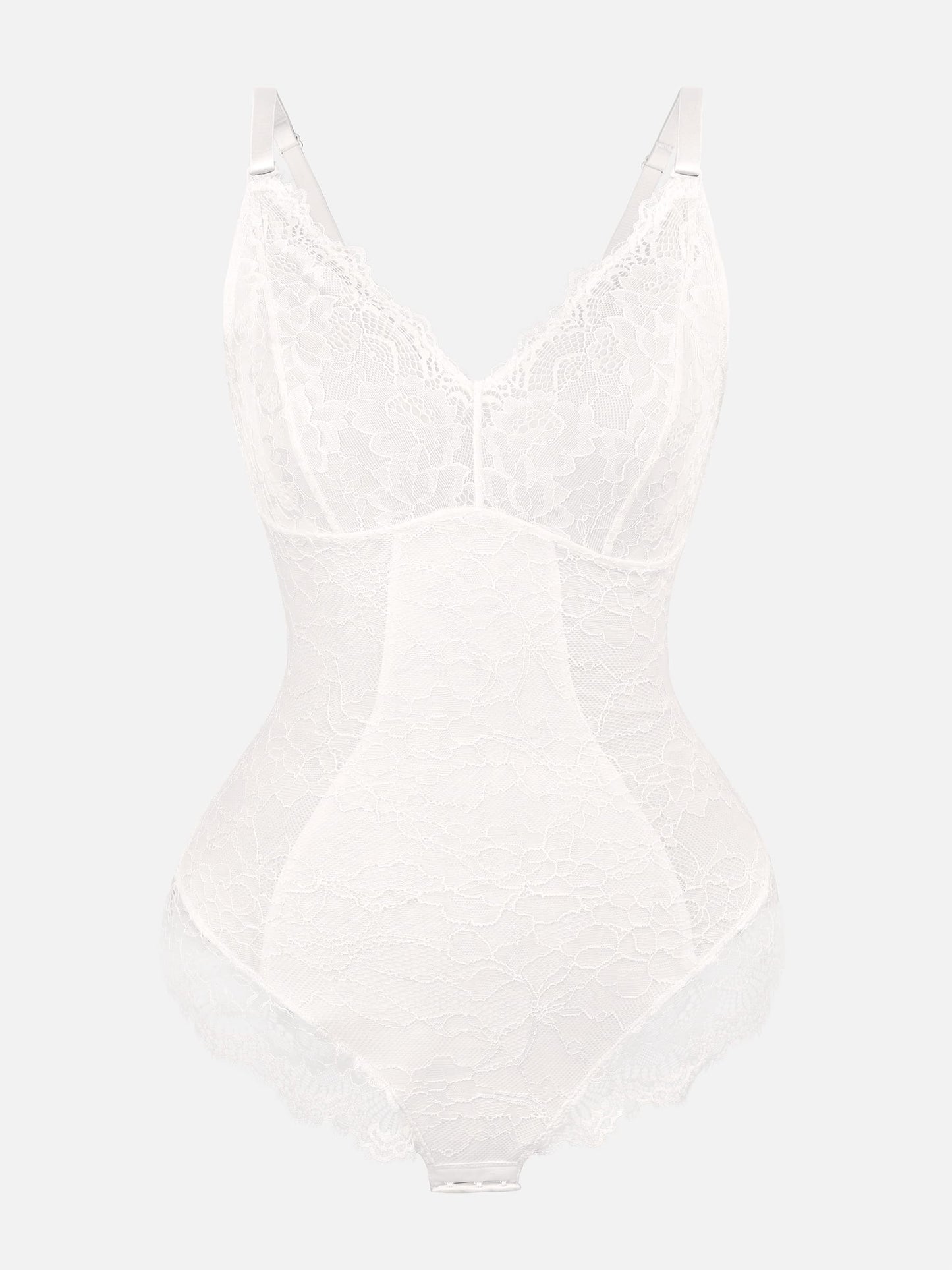 Willluxe Lace V Neck Full Bodysuit