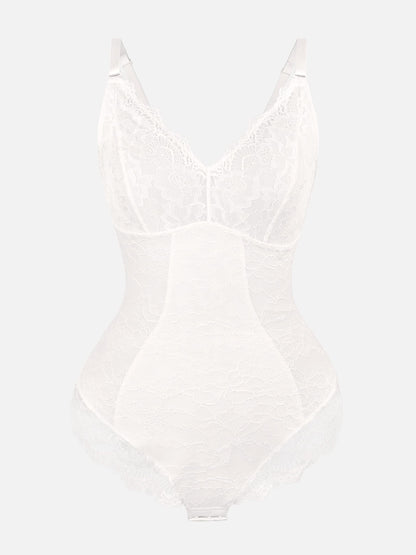 Willluxe Lace V Neck Full Bodysuit