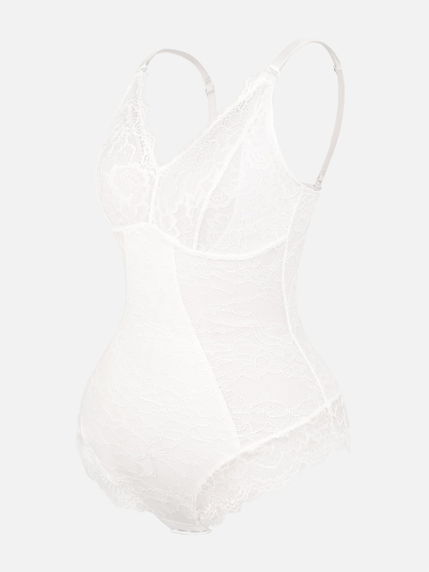 Willluxe Lace V Neck Full Bodysuit