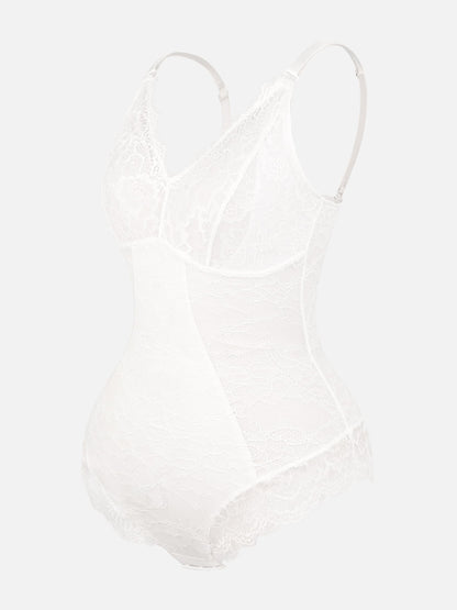 Willluxe Lace V Neck Full Bodysuit