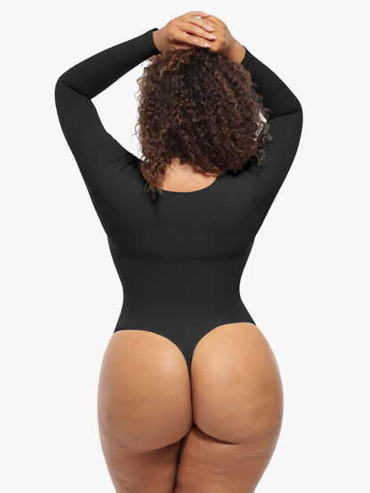 Willluxe Seamless Supportive Long Sleeve Tummy Control Bodysuit