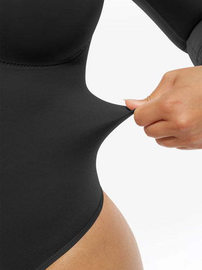 Willluxe Seamless Supportive Long Sleeve Tummy Control Bodysuit