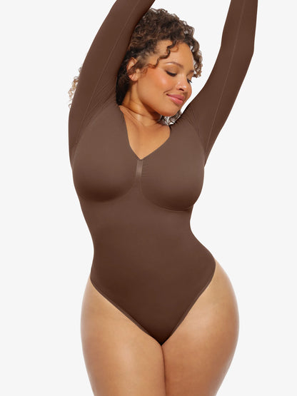 Willluxe Seamless Supportive Long Sleeve Tummy Control Bodysuit