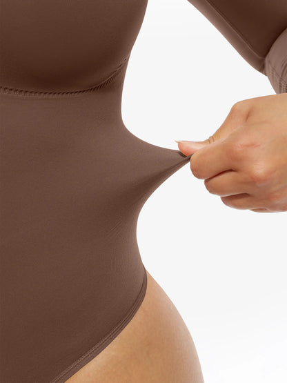 Willluxe Seamless Supportive Long Sleeve Tummy Control Bodysuit