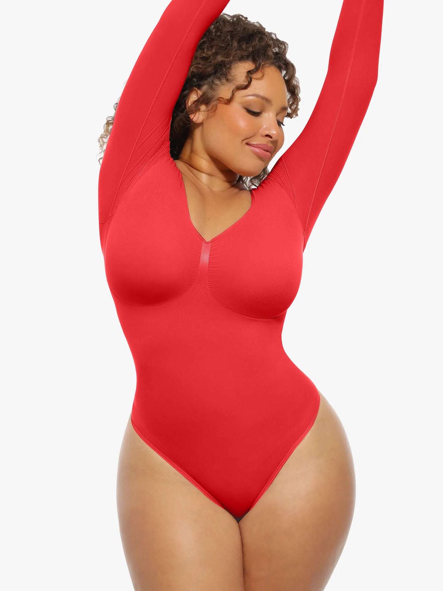Willluxe Seamless Supportive Long Sleeve Tummy Control Bodysuit