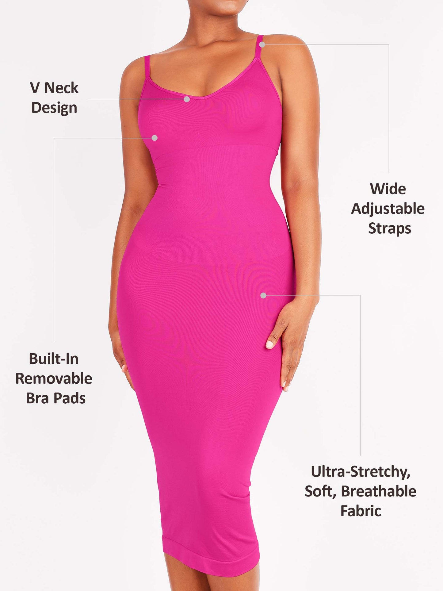 Willluxe Seamless Midi Body Shaper Dress [BOGO]
