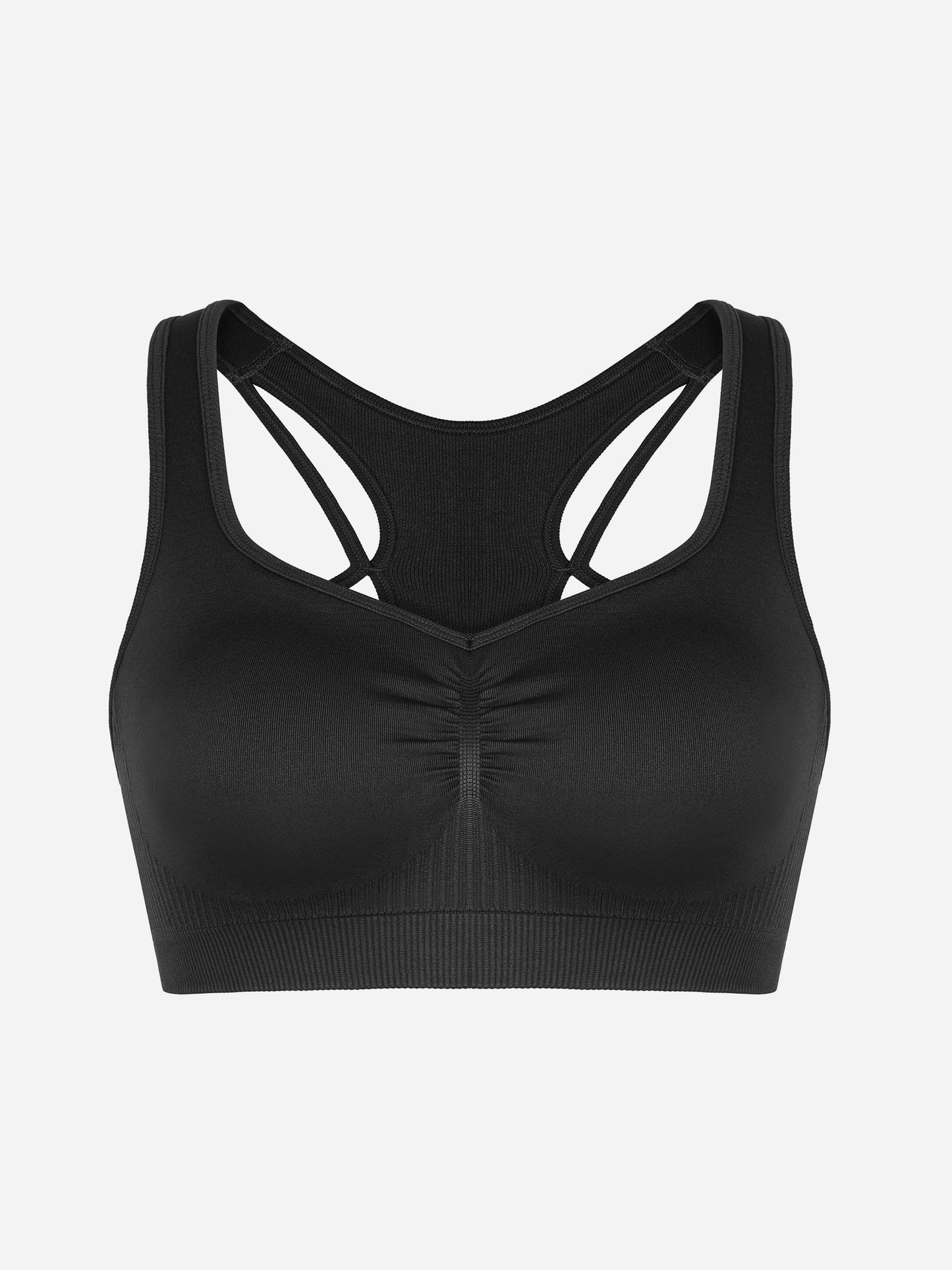Willluxe Seamless Racerback Sports Bra with Removable Pads and Support Fit