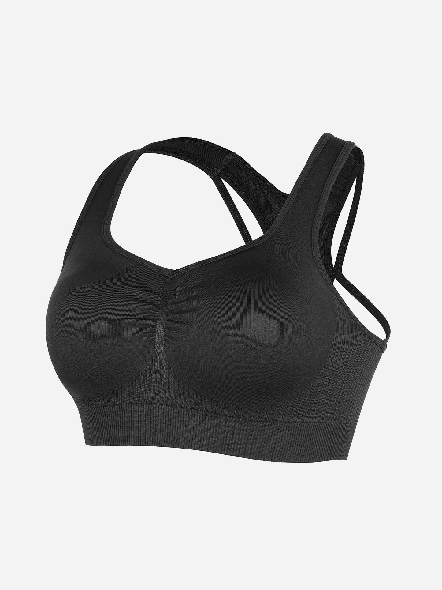Willluxe Seamless Racerback Sports Bra with Removable Pads and Support Fit