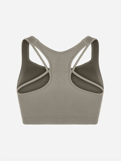 Willluxe Seamless Racerback Sports Bra with Removable Pads and Support Fit