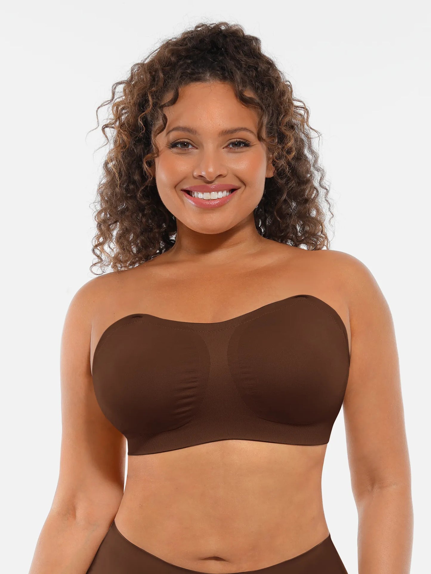 Willluxe Seamless Strapless Anti-Slip Removable Pads Bra