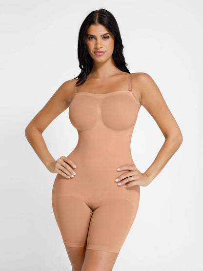 Willluxe Seamless Strapless Bodysuit with Removable Straps