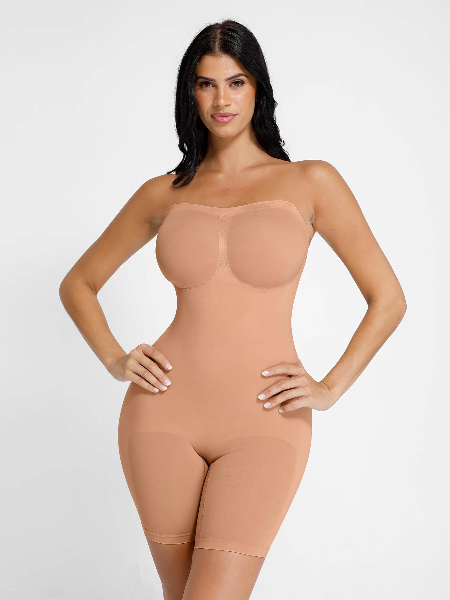 Willluxe Seamless Strapless Bodysuit with Removable Straps