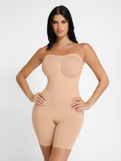 Willluxe Seamless Strapless Bodysuit with Removable Straps