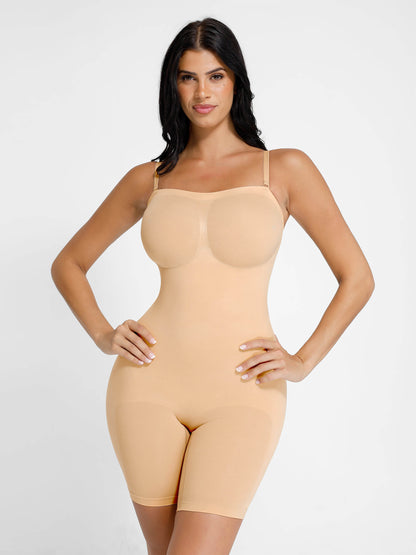 Willluxe Seamless Strapless Bodysuit with Removable Straps