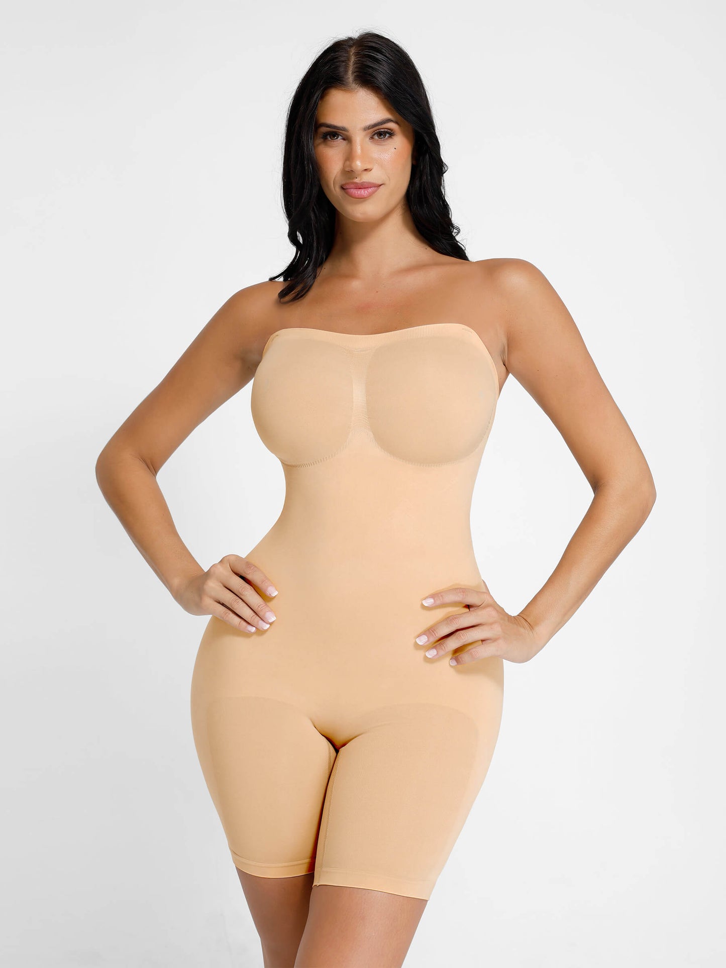 Willluxe Seamless Strapless Bodysuit with Removable Straps