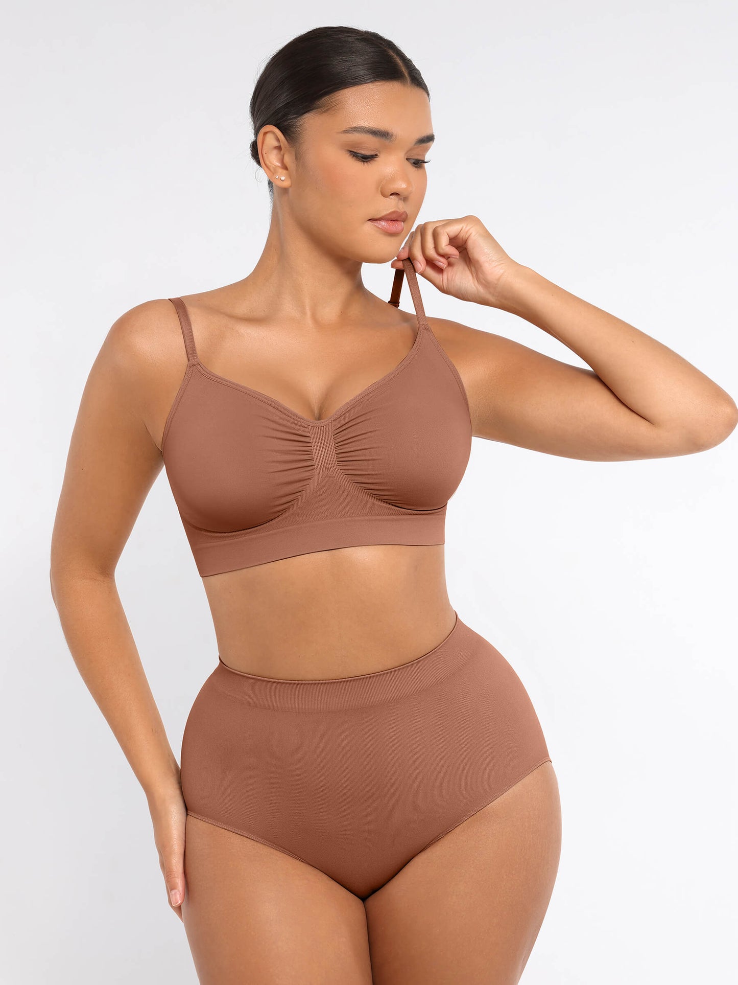 Willluxe Wireless Bra & Seamless Tummy Control Brief Set